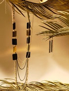 Набор 2 предмета: серьги, бусы «Унисон» прямоугольники, чёрный в золоте, 80 см - Фото 9