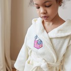 Халат махровый детский "Единорог", р-р 28, цв.молочный 340 г/м2 хл.100% с AIRO - фото 41413975