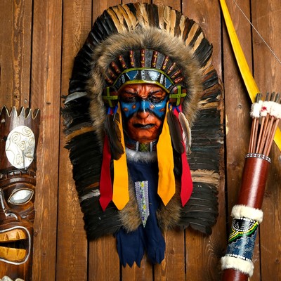Панно «Индеец Кичи», 40×15×60 см, МИКС