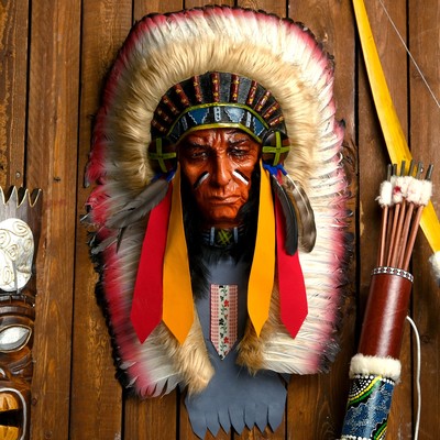 Панно «Индеец Котори», 40×15×60 см, МИКС