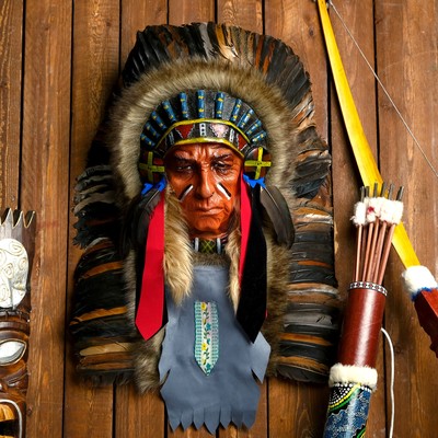 Панно «Индеец Лиуону», 40×15×60 см, МИКС