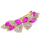 Заколка-автомат для волос эмаль бабочка лепестки микс - Фото 1