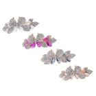 Заколка-автомат для волос эмаль бабочка лепестки микс - Фото 3