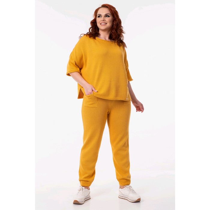 Костюм женский, размер 62, цвет коричневый 47114