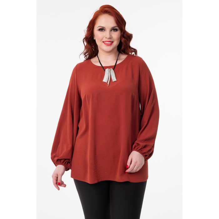 Блуза женская, размер 54, цвет терракот - Фото 1