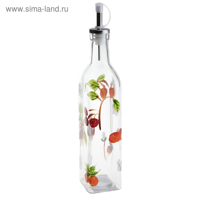 Бутыль стеклянная для соусов и масла «Вишневый сад», 500 мл, 6×30 см - Фото 1