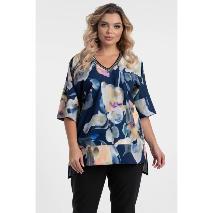 {{photo.Alt || photo.Description || 'Блузка женская, размер 54, цвет синий, бежевый'}}