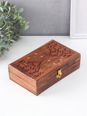 {{photo.Alt || photo.Description || 'УЦЕНКА Шкатулка «Листики», 20×13×6 см, дерево'}}