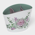 Подставка для столовых приборов «Каменная роза», пластик, белый - Фото 2