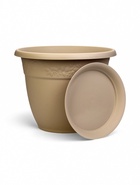 Горшок для цветов с поддоном «Рябина», 22 л, пластиковый, цвет латте - Фото 4