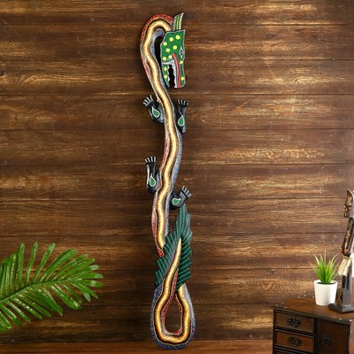 Панно «Дракон», 95×14×1 см, дерево