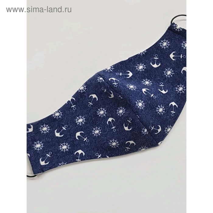 Многоразовая защитная маска, цвет синий - Фото 1