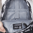Рюкзак молодёжный, отдел на молнии, цвет чёрный/белый - Фото 6