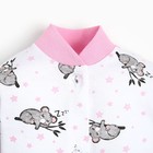 Кофточка для девочки, цвет белый/коалы, рост 68 - фото 54710128