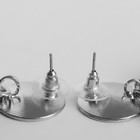 Серьги ассорти Animal круги с жемчугом, цветные в серебре - фото 809486814