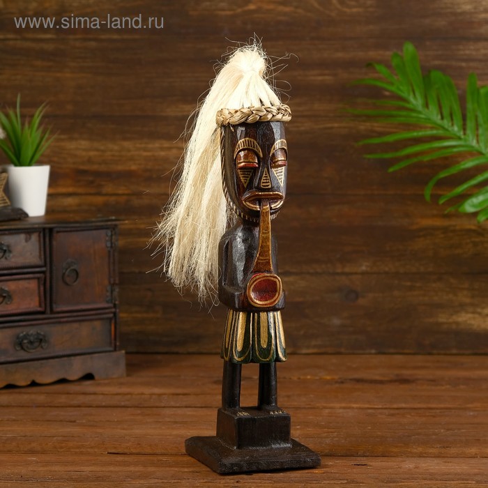 Статуэтка «Абориген Лютфи», 10×10×35 см, дерево - Фото 1