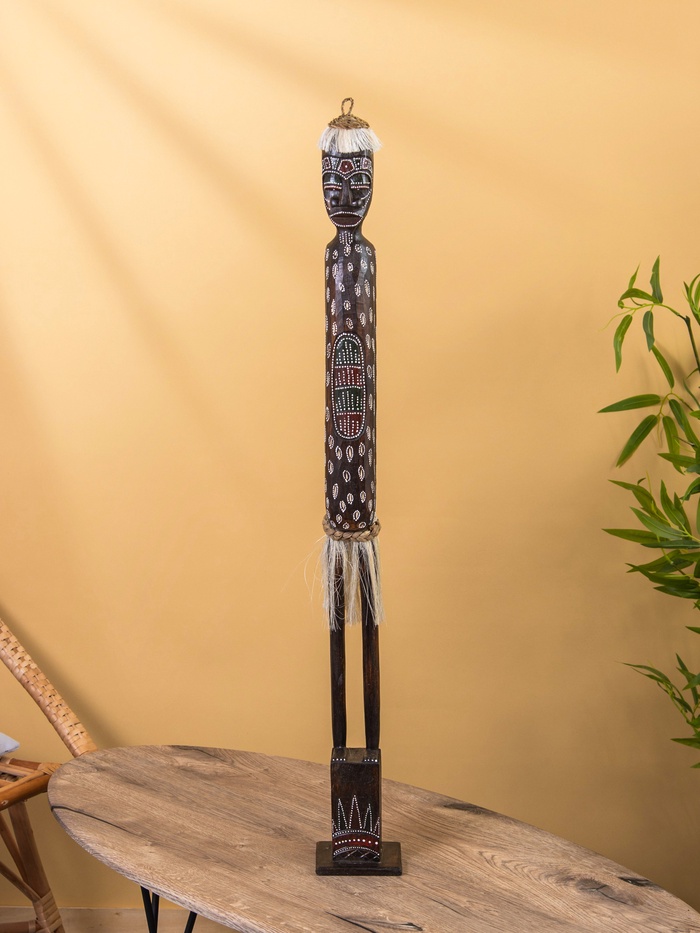 Статуэтка «Абориген Гунтур», 11×10×100 см, дерево - Фото 1