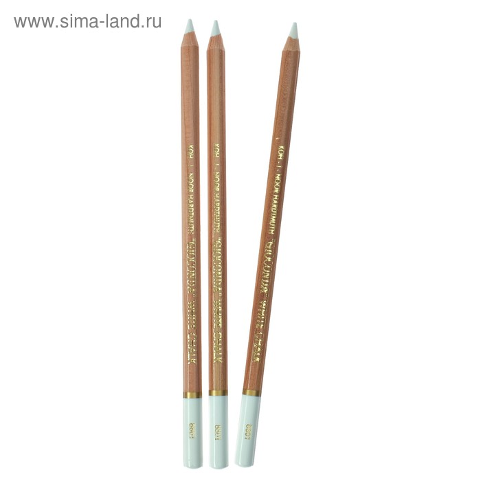 Набор 3 штуки меловой карандаш Koh-I-Noor GIOCONDA 8801, белый (1295193) - Фото 1