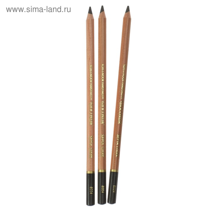 Набор 3 штуки сепия в карандаше Koh-I-Noor GIOCONDA 8804, коричневая, темная (1295194) - Фото 1