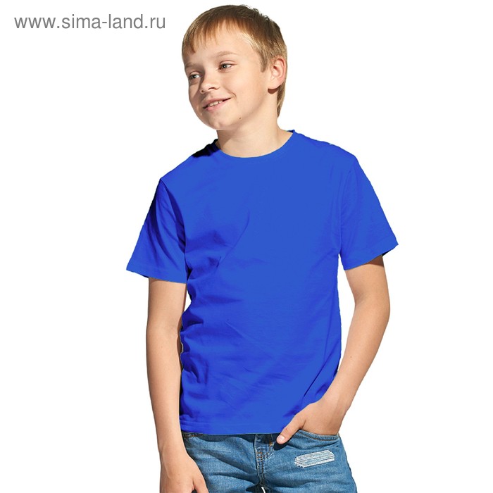 Футболка детская, рост 116 см, цвет синий