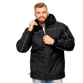 Куртка мужская, размер 58, цвет чёрный