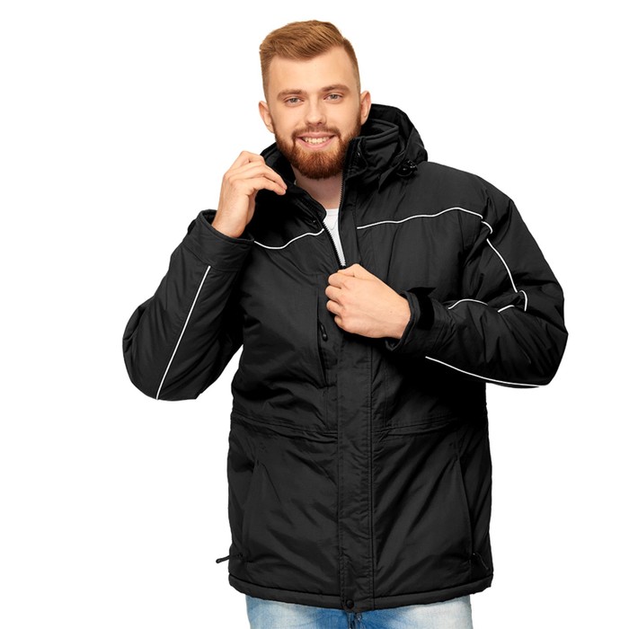 Куртка мужская, размер 54, цвет чёрный