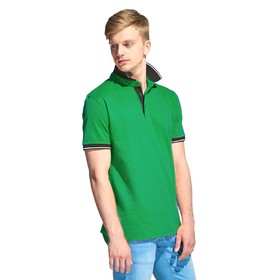 Рубашка мужская, размер 56, цвет зелёный/чёрный