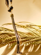 Набор 2 предмета: серьги, бусы «Унисон», накрученность, цвет золото в чёрном, 60 см - Фото 6