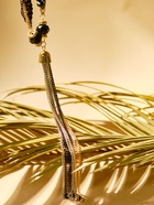 Набор 2 предмета: серьги, бусы «Унисон», накрученность, цвет золото в чёрном, 60 см - Фото 12