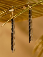 Набор 2 предмета: серьги, бусы «Унисон», накрученность, цвет золото в чёрном, 60 см - Фото 1