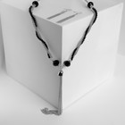 Набор 2 предмета: серьги, бусы «Унисон» накрученность, цвет чёрный в серебре, 60 см - фото 3457120