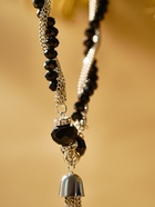 Набор 2 предмета: серьги, бусы «Унисон» накрученность, чёрный в серебре, 60 см - Фото 5