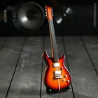 Гитара сувенирная "Santana" коричневая, на подставке 24х8х2 см - фото 4763457
