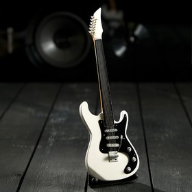 Гитара сувенирная "Ibanez" бело-чёрная, на подставке 24х8х2 см