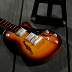 Гитара сувенирная Gibson Es, на подставке, 24×8×2 см, чёрно-жёлтая - Фото 4