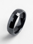 Кольцо керамическое «Минимал» огранка прямоугольник мелкий, 6 мм, чёрное, 18 размер 4984669