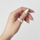 Кольцо керамика «Иллюзиум», 6 мм, цвет белый, 17,5 размер - фото 9906924