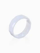 Кольцо керамическое «Минимал» огранка прямоугольник, 6 мм, белое, 18 размер - Фото 1