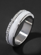 Кольцо керамическое «Инь-Ян», белое в серебре, 17.5 размер 4984740