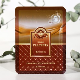 Тканевая маска для лица с экстрактом плаценты 3W CLINIC Fresh Placenta Mask Sheet, 23 г 4990935