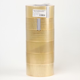 Клейкая лента упаковочная UNIBOB 600 48мм х 132м х  45мкм прозрачная (комплект 6 шт)