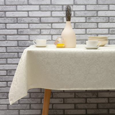 Скатерть Журавинка 220х150 см, ВМГО, жемчуг, хлопок 80%, пэ 20%, 190 гр