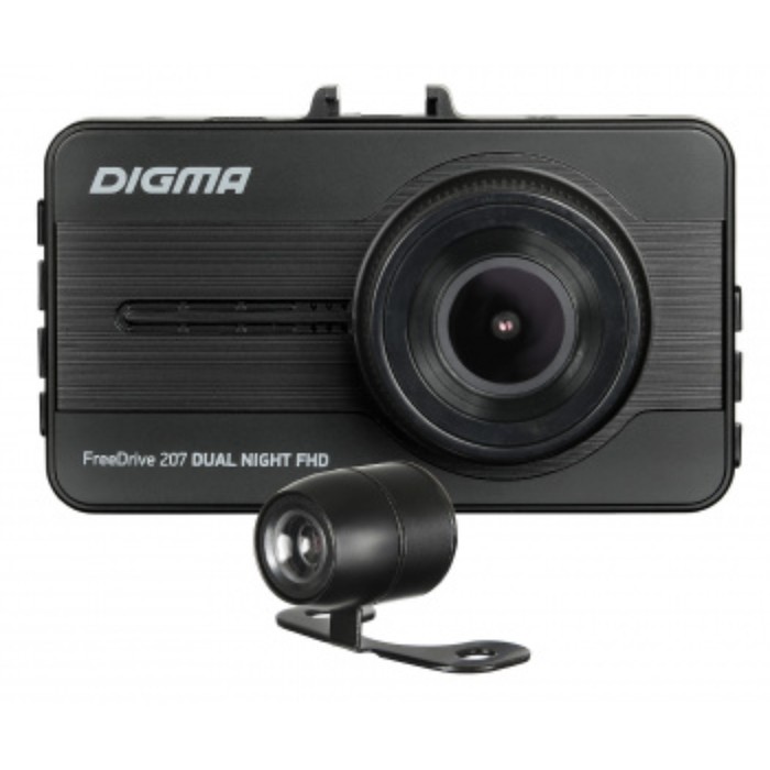 Видеорегистратор Digma FreeDrive 207 DUAL Night FHD, 3", обзор 150°, 1920x1080 - фото 51450593