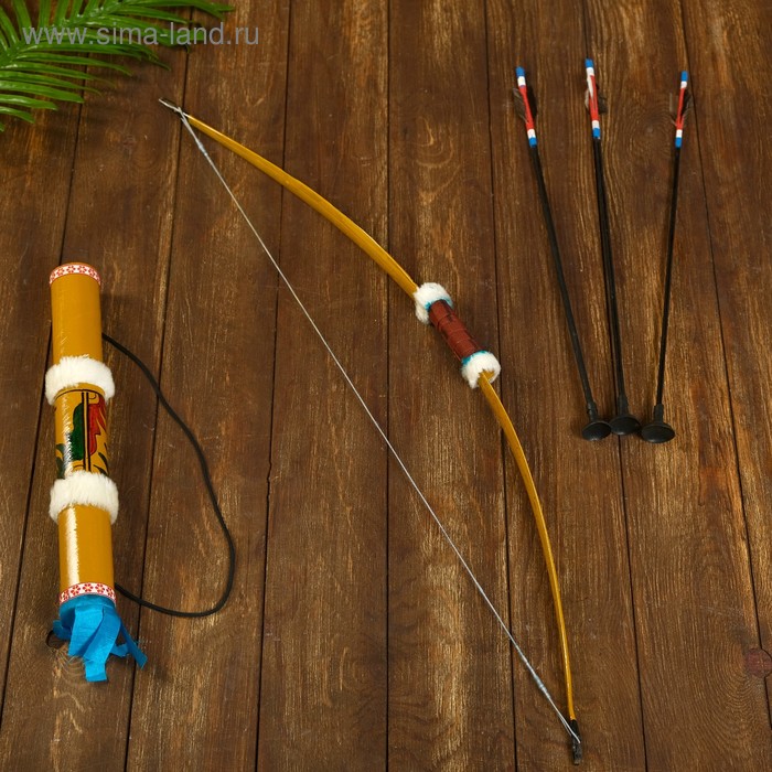 Сувенирный набор "Лук и 3 стрелы" 75х12х5 см - Фото 1