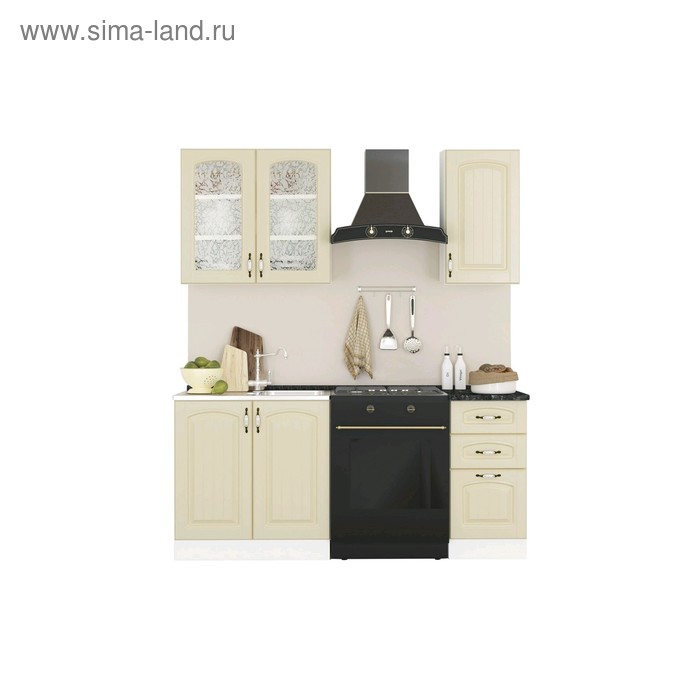 Кухня «Равенна Фаби» со столешницей, размер 1.2 м, фасады МДФ, цвет ваниль - Фото 1