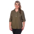 Блуза женская «Данэра», цвет оливковый, размер 50 - Фото 1