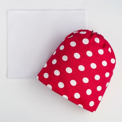 Комплект для девочки (шапка, снуд), цвет малиновый, размер 52-54