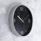 Часы настенные, серия: Интерьер, "Эдит", d-30.5 см, серебро - Фото 2