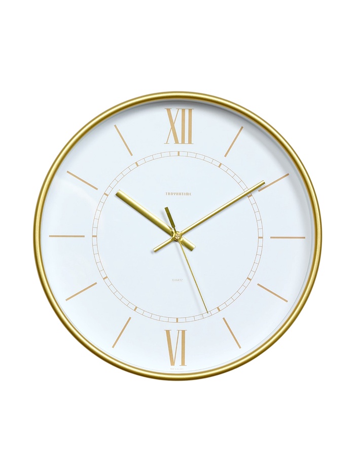 Часы настенные, серия: Интерьер "Эдит" d=30.5 см, золото - Фото 1