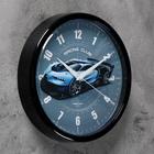Часы настенные, серия: Интерьер, "Гоночный автомобиль", d-22.5 см, синий - Фото 2